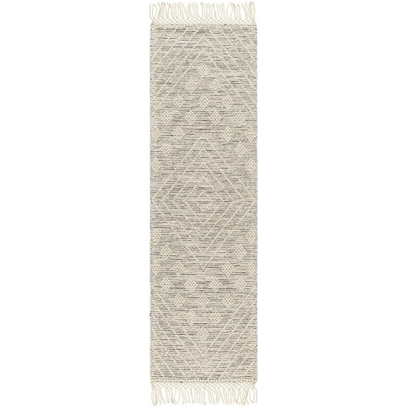 BoutiqueRugs DAMA Traditional, Transitional Runner Rug - Ivory, Black - 2' x 5' Runner