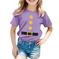 thumbnail image 1 of HABDGIKS T-Shirts pour Filles Imprimé Carnaval pour Enfants Col Rond Manches Courtes, 1 of 4