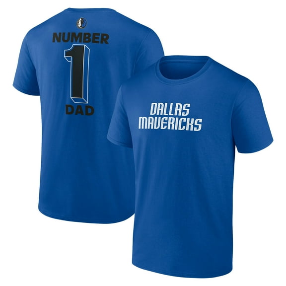 Men's Blue Dallas Mavericks #1 Dad Jersey T-Shirt