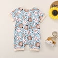 thumbnail image 4 of TOWED22 Newborn Baby Boy Girl Summer Short Jumpsuit Cattle Print One Piece Romper Bodysuit Basic One Piece Outfit Blue,6-12 M, 4 of 7