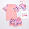 thumbnail image 1 of Korean Kuromi Anime Print Girls‘ Swimsuit Set 2024 New Children‘s Training Professional Swimsuit Quick Dry Split 4 Piece Set FGS, 1 of 7