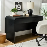 Better Homes & Gardens Juliet Curved Desk with Storage, Black Finish - Walmart.com