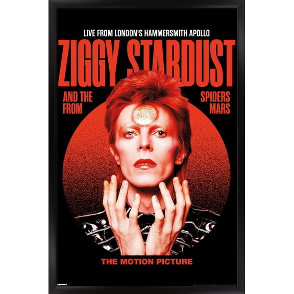 David Bowie - Ziggy Stardust Live Wall Poster, 14.725" x 22.375" Framed
