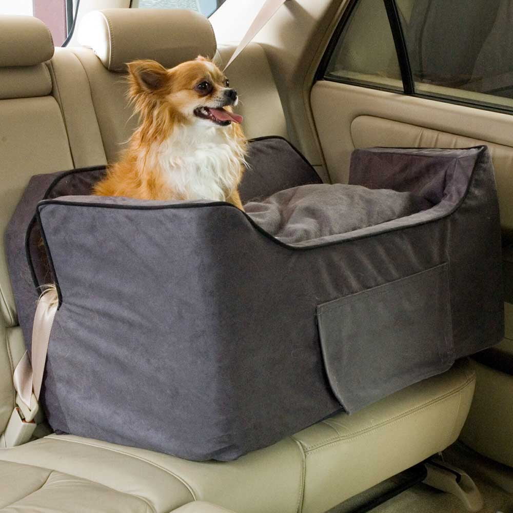 Snoozer Lookout II Dog Car Seat with Storage Tray, Large, Anthracite 