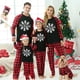 thumbnail image 2 of Pijamas familiares a juego de Navidad, conjunto de pijamas negros de copo de nieve, Feliz Navidad, 2 of 4