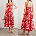 thumbnail image 3 of Gupgi Women Summer Floral Print Backless Party Dress Spaghetti Strap Sleeveless Dress for Cocktail Beach Streetwear, 3 of 8