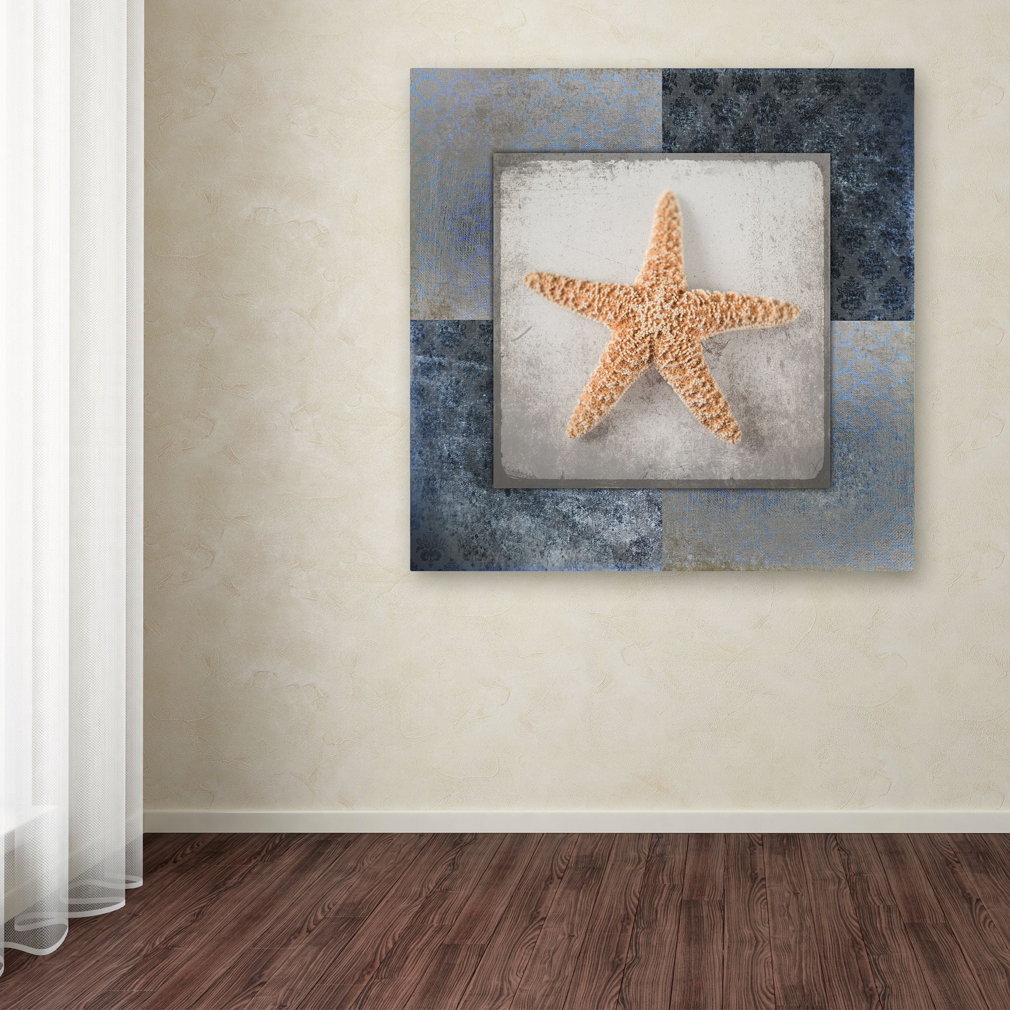 Trademark Fine Art 'Blue Star Fish' Canvas Art by LightBoxJournal