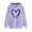 Purple, variant on Kaemgyyd Hoodies for Women Oversized Long Sleeve Casual Drawstring Sweatshirt Fashion Print Fall Pullover Tops with Pockets