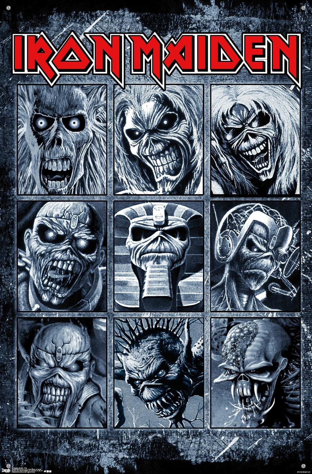 Iron Maiden - Grid Wall Poster with Push Pins, 22.375" x 34"
