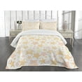 thumbnail image 3 of Ambesonne Stars Quilted Bedspread Set 3 Pcs, Abstract Heavenly Bodies, Queen Size, Pale Yellow Marigold, 3 of 5