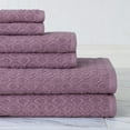 thumbnail image 2 of American Dawn Central Park Studio Kingsboro Modified Diamond Textured - 6 Piece Towel Set Elderberry, 2 of 3