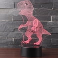 thumbnail image 3 of MYKOMI Doremy 3D Illusion LED Night Light Table Desk Lamp 7 Colors Gradual Changing Touch with USB Cable for Home Decoration or Children’s Gifts (Dinosaur), 3 of 7
