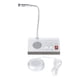 thumbnail image 4 of Sistema de altavoces de intercomunicación de doble vía para hablar a través de ventana de vidrio para estación, banco, hospital, enchufe estadounidense de 110 a 240 V, 4 of 11