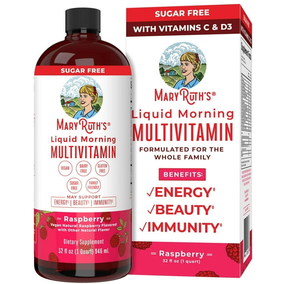 Multivitamínico multimineral MaryRuth's Liquid 960 ml para mujeres, hombres y niños