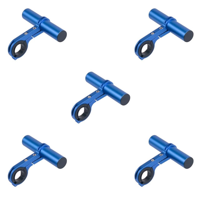 bedienty Mountain Bicycle Handlebar Extender Universal Handle Bar Speed Meter Holder Extension Bracket Adapter Outdoor Frame Blue Aluminum Alloy 5Set