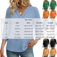 thumbnail image 3 of Warop 3/4 Length Sleeve Womens Tops Solid Hollow Out V-Neck Blouses Summer Casual Business Shirts, 3 of 9