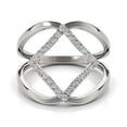thumbnail image 2 of Bague en Diamant avec Design Entrelacé en Or Blanc 14k 1/5 cttw Taille 3, 2 of 4