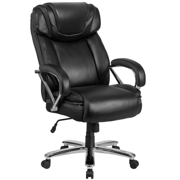 Flash Furniture Hercules Series Big & Tall Ergonomic LeatherSoft Office Chair, Black