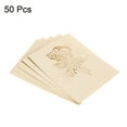 thumbnail image 3 of Table Name Place Cards,50Pack Rose Cut Design Blank Card Beige, 3 of 6