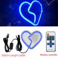 thumbnail image 2 of Window Neon Light Heart-Shaped Lights Wireless Atmosphere Lights Usb Wiring, 2 of 9