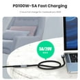 thumbnail image 2 of Laptop Male to Female 10Gbps PD 100W USB 3.1 Gen 2 Fast Charging Extension Cable Type C Cable 1M, 2 of 8