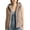 Khaki, variant on uublik Fleece Vest for Women Beige Casual Sleeveless Open Front Winter Warm Fuzzy Jacket with Pockets