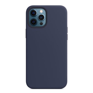 Étui Magnétique Bleu Marine pour iPhone 12 Pro Max, Étui en Silicone Liquide Compatible avec Chargeur Magsafe, Étui de Protection pour iPhone 12 Pro Max