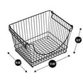 thumbnail image 2 of Smart Design Stacking Baskets Organizer - Large (12.63 x 8.5 Inch) - w/ Handle - Steel Metal - Food, Fruit, & Vegetable Safe - Kitchen - Set of 2 (Black), 2 of 3