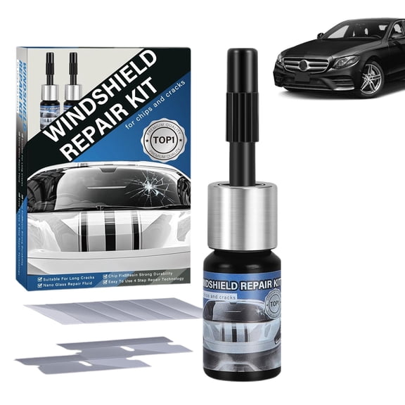 Windshield Crack Repair Kit, Car Glass Chip - Crack Repair Kit, Rock Chip Repair for Windshield, Glass Repair Liquid for Cracks(1PC)