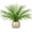 15'' Tall White and Gold, variant on Fake Plant 15’’ Artificial Palm Plant in Matte Black Pot Realistic Faux Tropical Palm Tree Houseplant for Home Indoor Living Room Tabletop Bedroom Decorations