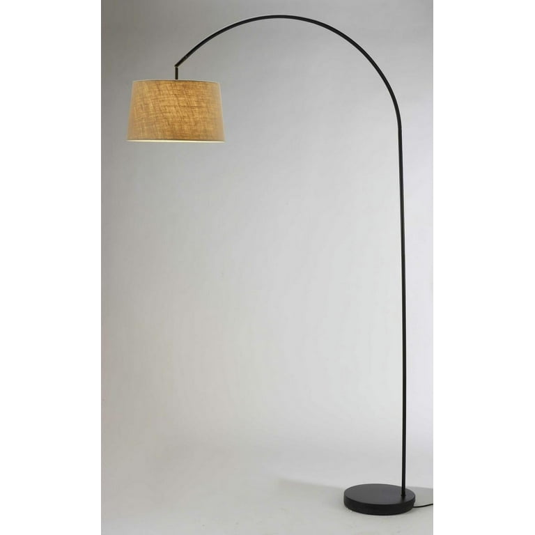 Sweeping Curve Floor Lamp In Black Metal Sweeping Curve Floor Lamp In Black Metal