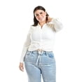 thumbnail image 1 of Blusa con jareta ajustable Roman Fashion /Tallas Extras, 1838 (Blanco) blanco 38, 1 of 5