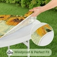 thumbnail image 5 of Waterproof Round Elastic Tablecloth Sunflower Design Windproof Fitted Picnic Cover, 5 of 5