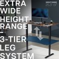 thumbnail image 3 of VIVO Electric 63" x 32" Stand Up Desk, Vintage Brown Table Top, Black Frame, 3 of 7