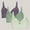 Mint Green/Green/Purple, variant on WREESH 3 Pack Push-Up Bra Adaptive Bra Women Embroidered Glossy Comfortable Breathable Bra Underwear No Underwire Bras Three Piece Set Bra Underwear Mint Green