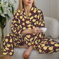 thumbnail image 6 of Uemuo Cute Small Farm Birds Pattern Womens Pajama Sets,PJ Set for Women,Pajamas for Women Logo,Long Sleeve Pajama Set for Women,Soft Long Sleeve Top With Pants-Large, 6 of 9