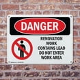 thumbnail image 4 of (2 Pack) Renovation Work Contains Lead Do Not Enter OSHA Danger Sign 18 Inch X 12 Inch Plastic Sign, Weather Resistant, UV Protected for Workplace, Business, and Construction Site, Made in the USA, 4 of 8