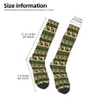 thumbnail image 2 of Sikiie Dark Green Vintage Corn Pattern Knee Socks, High Socks Long Stretchy Sock Women Knee High Stocking, Long Socks for Women, 2 of 6