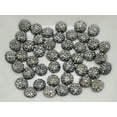 thumbnail image 4 of EOEMY 500 Black Silver Acrylic Round Flatback Dotted Rhinestone Gem Beads 6mm, 4 of 9