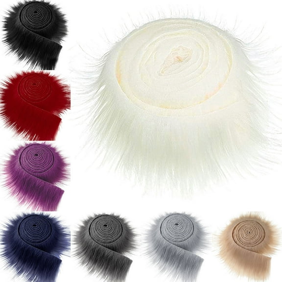 Visland 1 Roll Plush Ribbon Vintage Handmade Easy to Cut DIY Various Festival Dwarf Dolls Trimming Fabric for Scarf