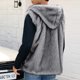 thumbnail image 4 of Ceisia Men's Loose Fit Faux Fur Hooded Vest with Vertical Stripe Texture Gift, 4 of 7
