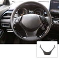 thumbnail image 2 of for Toyota CHR CH-R 2018-2022s Carbon Fiber Steering Wheel Blade Cover Trim 1pcs-, 2 of 4