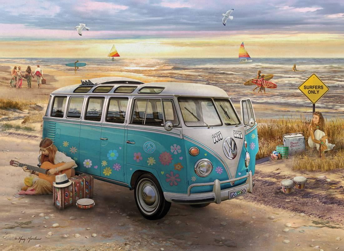Eurographics Love and Hope Vw Bus Poster 36x24