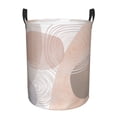 thumbnail image 2 of YFYANG Waterproof Laundry Hamper, Bohemian Simple Round Laundry Basket Oxford Fabric with Handle Foldable, S, 2 of 8