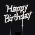 thumbnail image 2 of Decoración De Aniversario De La Torta De "Happy Brithday" De Diamantes De Imitación De Cristal, 2 of 9