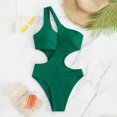 thumbnail image 3 of New & Trending NMMUED One-piece Swimsuits for Women, Cut Out One Piece Swimsuit Women, One Shoulder Swimsuits for Women, Women Beach Fashion, Monokini Swimsuits for Women, Green 2 XL, 3 of 7