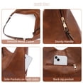 thumbnail image 5 of FALAN MULE Women’s Hobo Shoulder Bag Soft Leather Slouchy Handbag Large Capacity Everyday Purse, 5 of 7