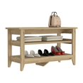 thumbnail image 5 of Misuri Storage Bench, Four Legs, 3-Tier Shelf Light Oak, 5 of 5