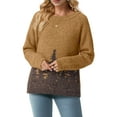 thumbnail image 3 of Cueply Sweaters for Women Long Sleeve Chunky Fuzzy Knit Pullover Sweater Tops Trendy Patterns, 3 of 9