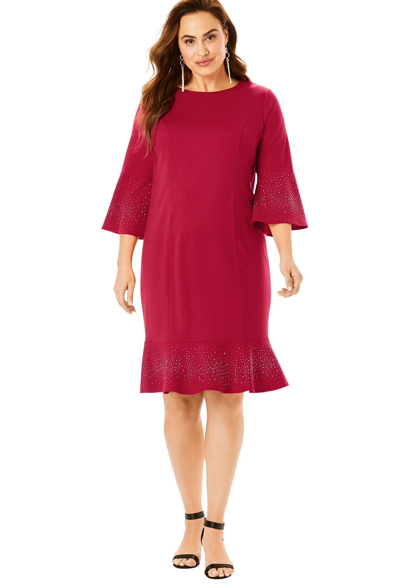 Bell-Sleeve Ponte Dress Dress 